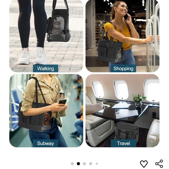 Black Cat Carrier Tote Johomviin Euc - Picture 2 of 4